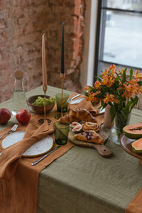 Cinnamon Linen Table Runner