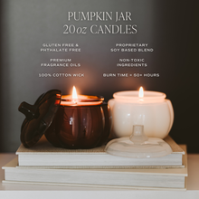 Load image into Gallery viewer, Warm and Cozy Soy Candle - 20oz Pumpkin Jar
