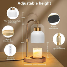 Load image into Gallery viewer, Adjustable Candle Warmer Lamp With Programmable Dimmer: White
