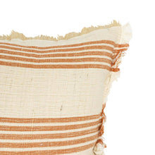 Load image into Gallery viewer, Edaline Terracotta Striped Throw Pillow
