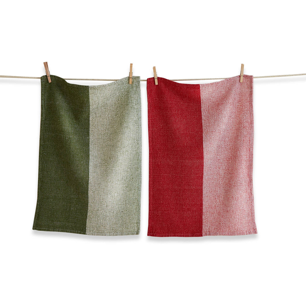 Set of 2 Christmas Joyful Waffle Weave Dishtowels