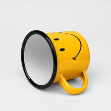 Load image into Gallery viewer, Smiley Enamel Mug - Enamelware for the happy camper

