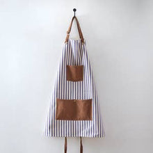 Load image into Gallery viewer, Blue Striped Canvas Utility Apron
