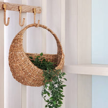 Load image into Gallery viewer, Handwoven Wicker Wall Hanging Basket l Savar Hanging Planter
