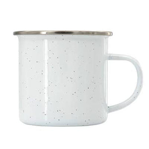 Zip Code Custom Mug -  Enamelware Camper 12oz.: Sage Green Lip