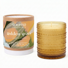 Load image into Gallery viewer, Golden Grace Fall Soy Candle in Hobnail Drinking Glass
