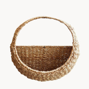 Handwoven Wicker Wall Hanging Basket l Savar Hanging Planter