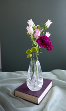 Load image into Gallery viewer, Faceted Frosted Vase Clear
