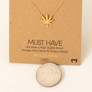 Cannabis Leaf Pendant Necklace