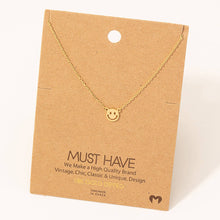 Load image into Gallery viewer, Mini Smiley Face Charm Necklace
