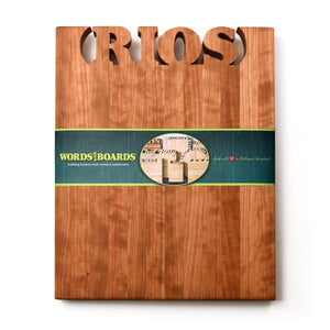 Words with Boards Personalized Cutting Board ~ Vertical