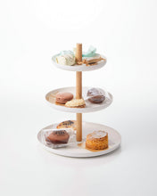 Load image into Gallery viewer, Serving Stand - Steel + Wood
