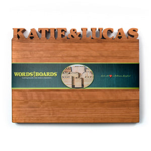 Words with Boards Personalized Cutting Board ~ Large