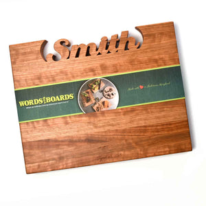 Words with Boards Personalized Cutting Board ~ Large