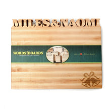 Load image into Gallery viewer, Words with Boards Personalized Cutting Board ~ Wedding Bells
