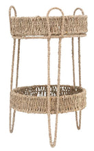 Load image into Gallery viewer, Hand-Woven Seagrass Stand with 2 Removable Trays
