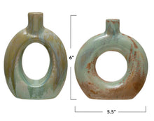 Load image into Gallery viewer, Stoneware Cut Out Vase
