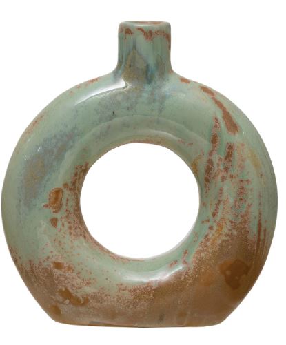 Stoneware Cut Out Vase