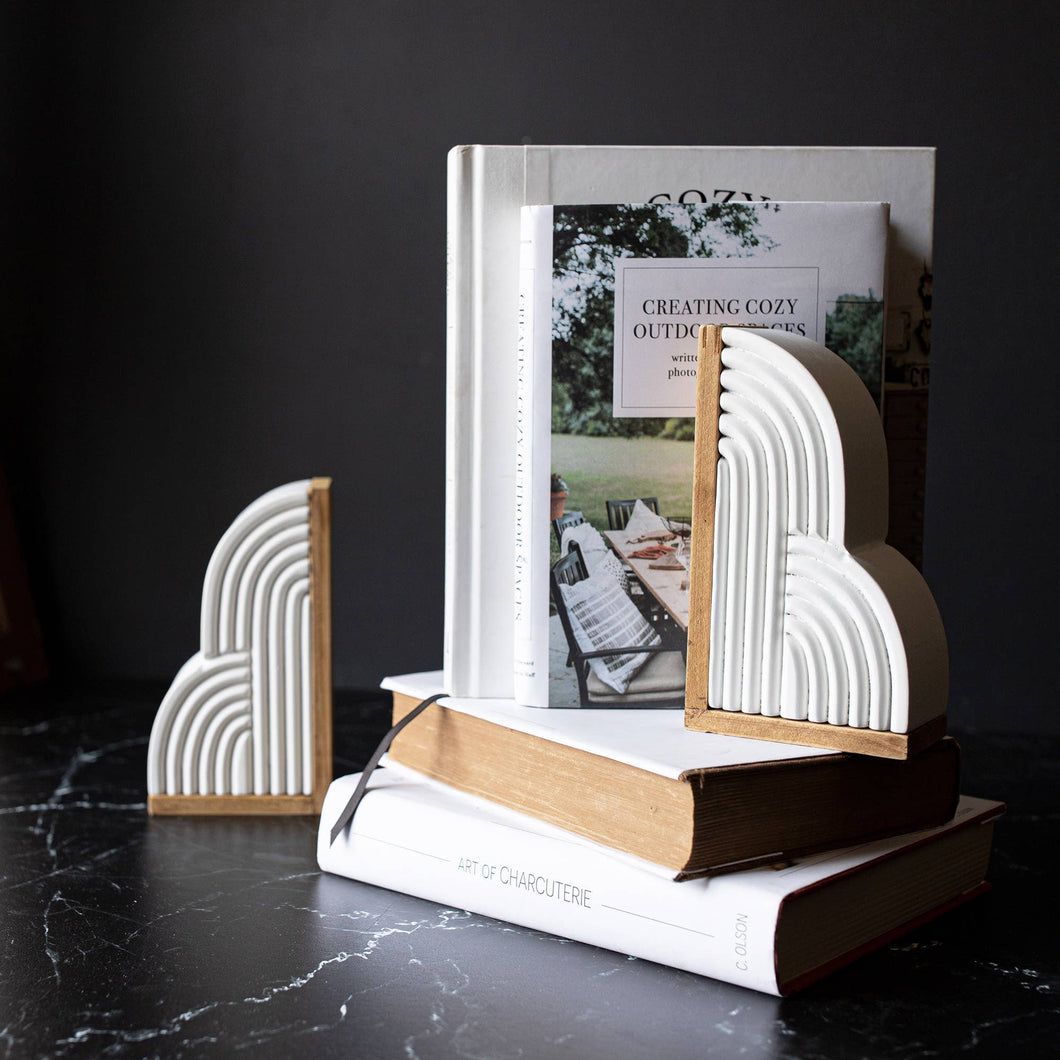 Set of 2 Wren Arched Bookends