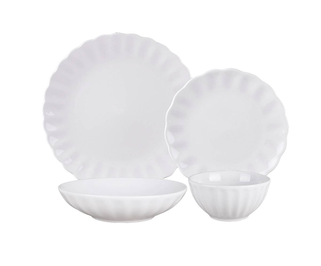 Scalloped Porcelain Dinnerware